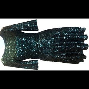 French Connection sequin hunter green dress